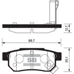Колодки тормозные задние SANGSIN BRAKE SP1265