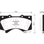 SP1381, SP1381_колодки дисковые передние!\ Toyota Land Cruiser 4.7 V8/4.5D V8 08