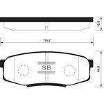 Колодки тормозные задние SANGSIN BRAKE SP1382