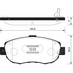 SP1386, SP1386_колодки дисковые передние!\ Toyota Lexus LS 400 92-94/Celsior ...