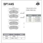 Колодки тормозные задние SANGSIN BRAKE SP1445