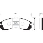 sp1523, Колодки торм.дисковые Hi-Q MITSUBISHI LANCER RALLIART 99-11 (D723)