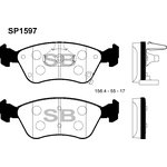 SP1597, Колодки тормозные TOYOTA AVENSIS 97-03 SANGSIN BRAKE