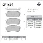 SP1691, SP1691_колодки дисковые задние!\ Kia Sorento all 14