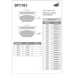 SP1701, SP1701_колодки дисковые п.!\ Audi A3, VW Golf IV 97-01, Skoda Octavia 96-04