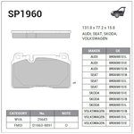 SP1960, SP1960_колодки дисковые передние!\ Audi Q5 2.0TFSI/3.0TFSI/ 2.0TDI/3.0TDI 08