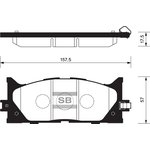 SP2080, Колодки тормозные Toyota Camry (V40, V50) 06-; Lexus ES 06- передние ...