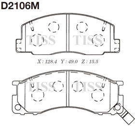 D2106M, D2106M-01_=306 22=Y02-2106M !колодки дисковые п.\ Toyota Previa 2.4i & 4WD 90-96