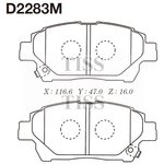 D2283M, D2283_колодки дисковые передние!\ Toyota Corolla 1.4/1.6WT-i 01-02