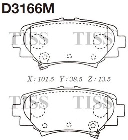 D3166M, Колодки тормозные дисковые