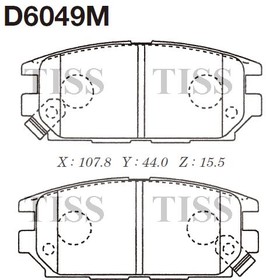 D6049M, Колодки тормозные дисковые