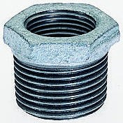Фото 1/2 770241229, Galvanised Malleable Iron Fitting, Straight Reducer Bush, Male BSPT 1-1/4in to Female BSPP 1/2in