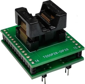 ADA-SSOP28, Straight SMT Mount IC Socket Adapter, 28 Pin Male DIP to 28 Pin Female SSOP