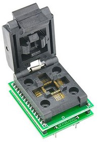 ADA-TQFP32, Straight SMT Mount IC Socket Adapter, 32 Pin Female DIP to 28 Pin Female TQFP
