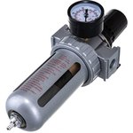 Фильтр влагоотделитель c индикатором давления для пневмосистемы 1/4" F-AFR802(47048)