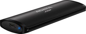 Фото 1/10 Твердотельный накопитель SSD ADATA SE760 Black External ASE760-256GU32G2-CBK 256GB 1.8" USB 3.2 Gen 2 Type-C, 1000R, USB 3.2 Type-C to