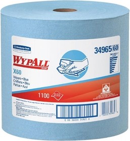 Протирочные салфетки WypAll X60 большой рулон, синий 34965