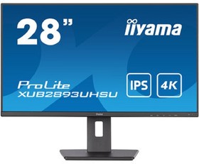 LCD IIYAMA 28" XUB2893UHSU-B5 {IPS 3840x2160 60hz 3ms 178/178 300cd 1000:1 10bit(8bit+FRC) HDMI2.0 DisplayPort1.2 2xUSB2.0 2xUDB3.0 2x2W Piv | купить в розницу и оптом