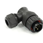Circular Connector, 6 Contacts, Cable Mount, 21 mm Connector, Plug, Male, IP68