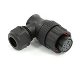 Circular Connector, 6 Contacts, Cable Mount, 21 mm Connector, Socket, Female, IP68