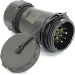 Circular Connector, 9 Contacts, Cable Mount, 29 mm Connector, Plug, Male, IP68