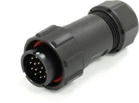Фото 1/2 Circular Connector, 15 Contacts, Cable Mount, 21 mm Connector, Plug, Male, IP67