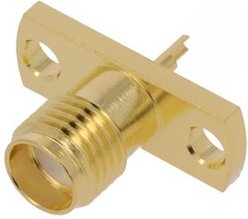 Фото 1/3 RF2-44B-T-00-50-G, Conn SMA 0Hz to 18GHz 50Ohm Solder Cup ST Flange Mount RCP Gold