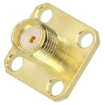 RF2-155-T-00-50-G, Гнездо, SMA, "мама", прямой, пайка, на панель, тефлон, позолота