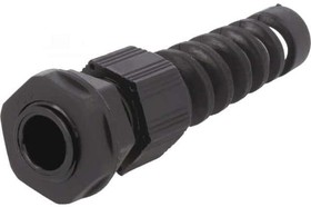 Фото 1/3 PPS9 BK080, FIT Series Black PA 6 Cable Gland, PG9 Thread, 4mm Min, 8mm Max, IP66, IP68