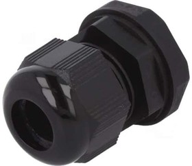 Фото 1/3 PPS13 BK080, FIT Series Black PA 6 Cable Gland, PG13.5 Thread, 6mm Min, 12mm Max, IP66, IP68