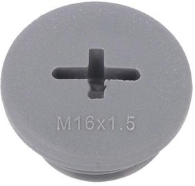 Фото 1/3 HPM16 SL080, Blanking Plug, M16, Chloroprene Rubber (O-Ring/Seal), Polyamide, 20mm Diameter, Threaded