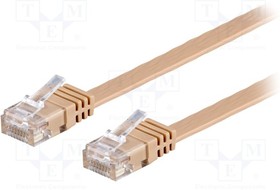 F.U/UTP6-CU-005LB, Коммутационный шнур U/UTP 6 многопров Cu ПВХ светло-коричневый WG