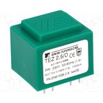 TEZ2.5/D230/15V, Трансформатор: залитый, 2,5ВА, 230ВAC, 15В, 166,6мА, PCB, IP00, 100г