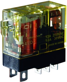 RJ2S-CLD-D24, General Purpose Relays Relay Plug-In DPDT 8A 24VDC