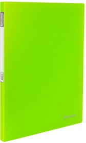 Фото 1/6 Папка с металлическим скоросшивателем и внутренним карманом BRAUBERG "Neon", 16 мм, зеленая, до 100 листов, 0,7 мм, 227464