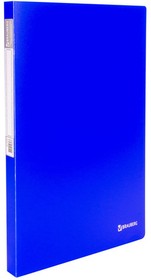Фото 1/6 Папка с металлическим скоросшивателем и внутренним карманом BRAUBERG "Neon", 16 мм, синяя, до 100 листов, 0,7 мм, 227467