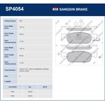 sp4054, Колодки торм.дисковые Hi-Q