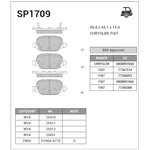 Колодки задние LADA 11196/LADA Vesta,Xray, Granta/FIAT 500/Idea SANGSIN BRAKE SP1709