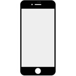 Стекло + OCA в сборе с рамкой для iPhone 7 олеофобное покрытие (черное)