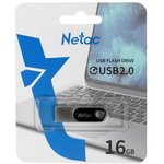 Флеш Диск Netac U278 16Gb  NT03U278N-016G-20PN , USB2.0, металлическая матовая