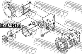 Фото 1/9 Ролик натяжной ремня кондиционера NISSAN Almera N16/Primera P11/P12 FEBEST 0287-N16