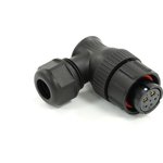 Circular Connector, 6 Contacts, Cable Mount, 21 mm Connector, Socket, Female, IP67