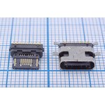 Гнездо USB 3.1, Тип C, угловое, 16 контактов, SMD на плату ...