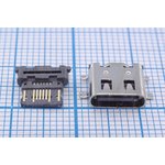 Гнездо USB 3.1, Тип C, угловое, 16 контактов, SMD на плату ...