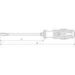 SDLG610 Отвертка стержневая ударная шлицевая, SL6х100 мм