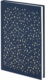 Фото 1/10 Ежедневник недатированный А5 (145х215 мм), ламинированная обложка с фольгой, 128 л., STAFF, "Stars", 113522