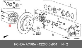 42200T0A951, Ступица заднего колеса