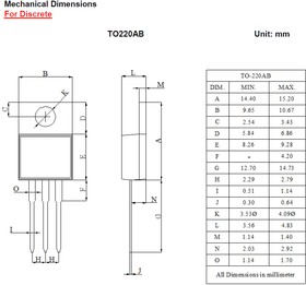 Diodes Inc 200V Rectifier & Schottky Diode, TO220AB STPR1620CTW