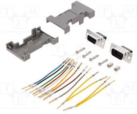 GA0909MFLGK-RC, D-Sub Gender Changer, D-Sub 9-Pin Socket / D-Sub 9-Pin Plug