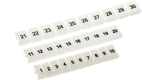 Фото 1/2 DKC Nuputuk Маркировка для клемм, ширина 5 мм, от 81 до 90, вертикальная ориентация , 1 шт. = полоса из 10 маркеров